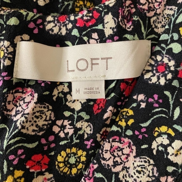 NWOT LOFT Multicolor Floral Garden Wrap Romper - Picture 7 of 9